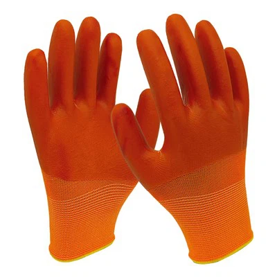 PVC Voll orange beschichtete Handschuhe